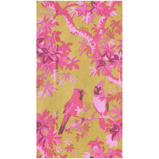 Serviett buffét scenic songbirds rose/gold