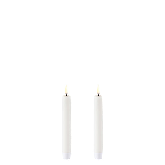 LED taper candle Nordic White 15 cm 2-pack
