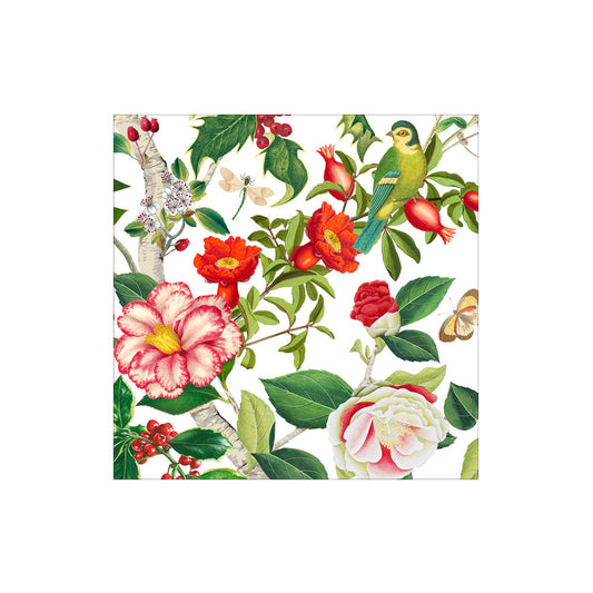 Serviett kaffe Christmas Chinoiserie white