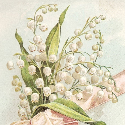 Serviett lunch Pastel spring lily of the valley
