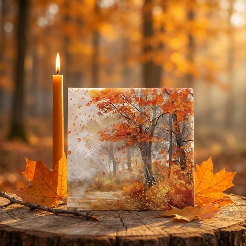 Serviett lunch Autumn tree