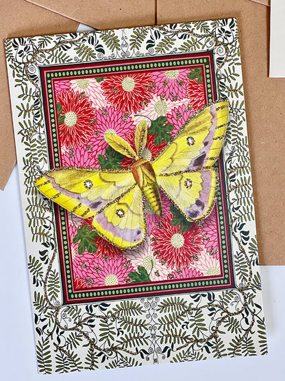 Glitterkort Indian butterfly