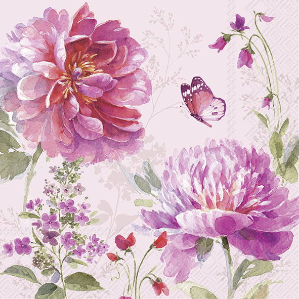 Serviett lunch Jardin Rose