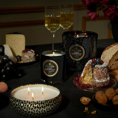 Crisp Champagne Boxed Luxe Jar Candle 80 timer