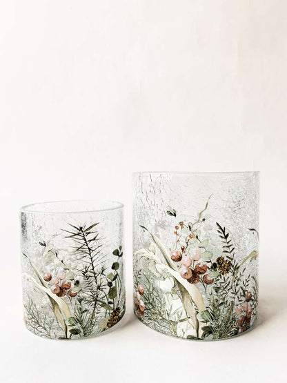 Lysglass bær/blader 9x10 cm