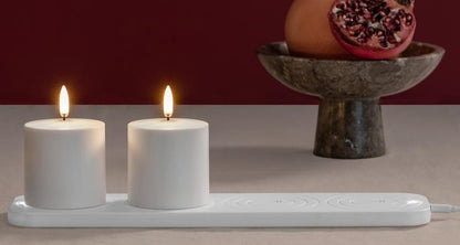 LED Rechargeable Pillar Candle white 6.8x6.8 cm