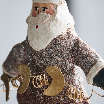 Juletrepynt julenisse halvmåne 10 cm