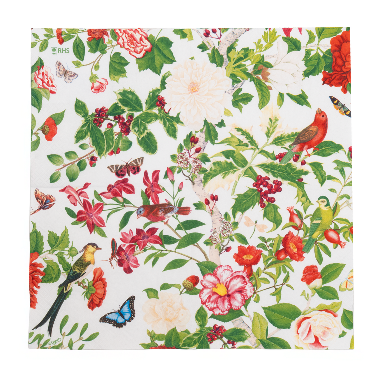 Napkin coffee Christmas Chinoiserie white