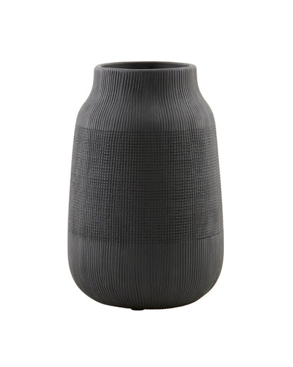 Groove Vase Black 22 cm