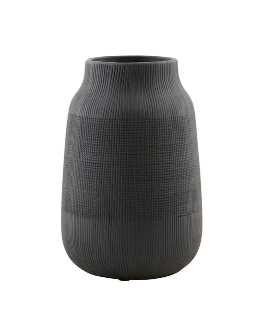 Groove Vase Black 22 cm