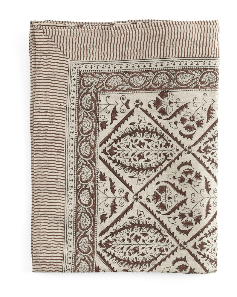 Tablecloth Jaipur Brown 170x270 cm