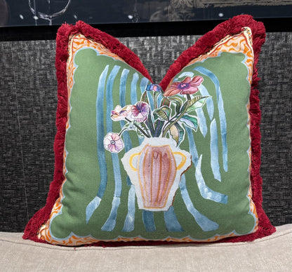 Putetrekk Anna sage 45x45 cm