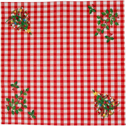 Napkin coffee Christmas Tree Gingham