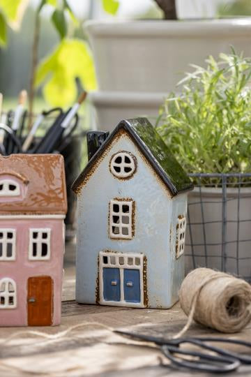 Lyshus Nyhavn lys blå 19 cm