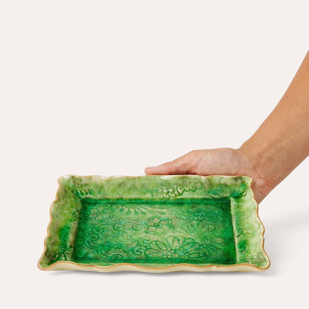 Asjett 19x13 cm Seaweed