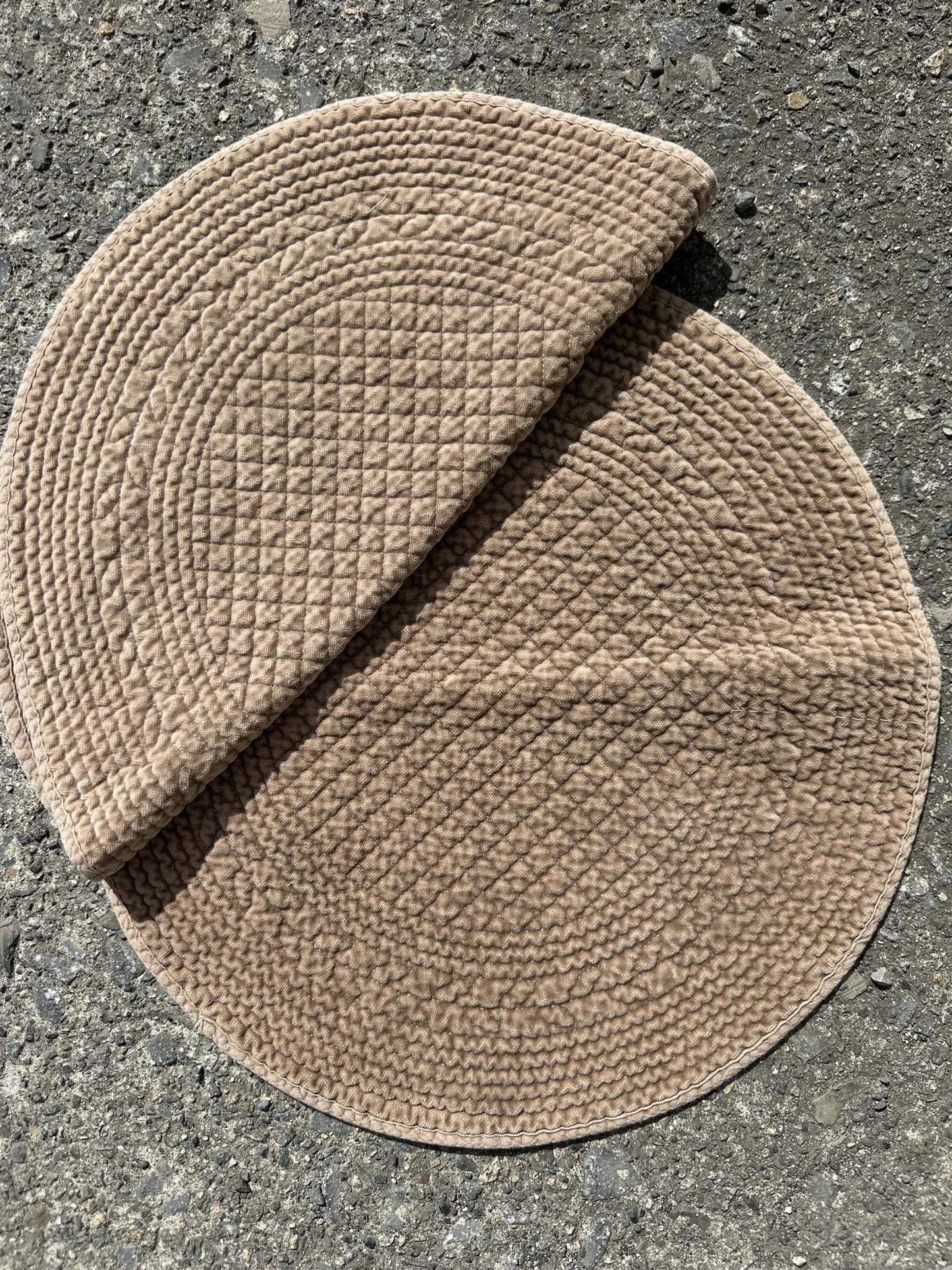 Placemat Velour round latte 40 cm