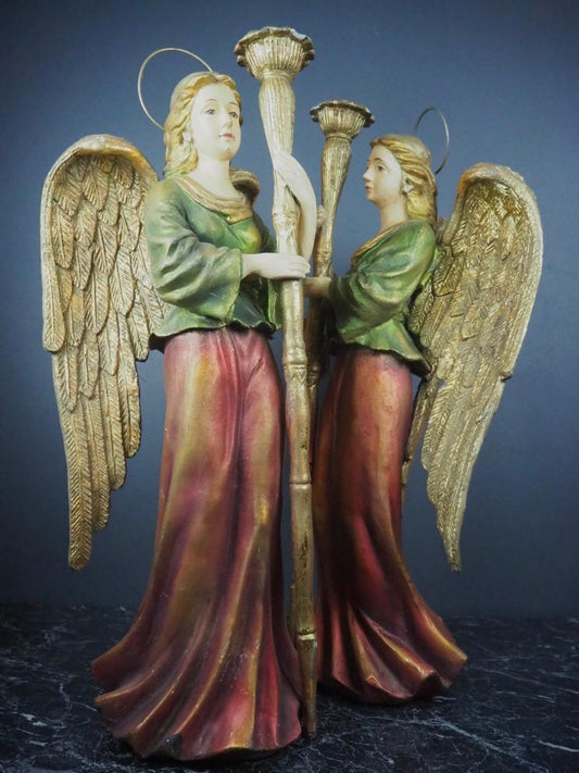Lysestake engel metallic 53 cm