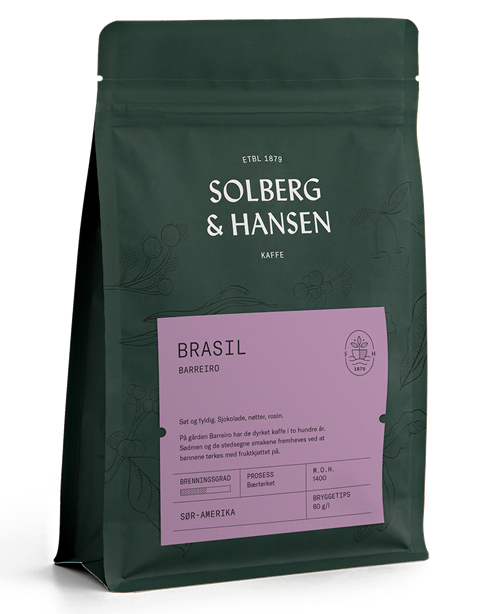 Brasil Barreiro kaffe hele bønner 250 gram