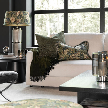 Cushion cover Ebonleaf Flower fringes 50x50 cm