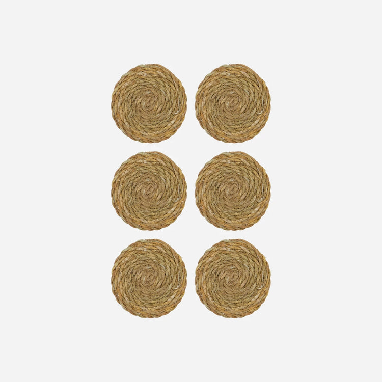 Coaster natural S/6