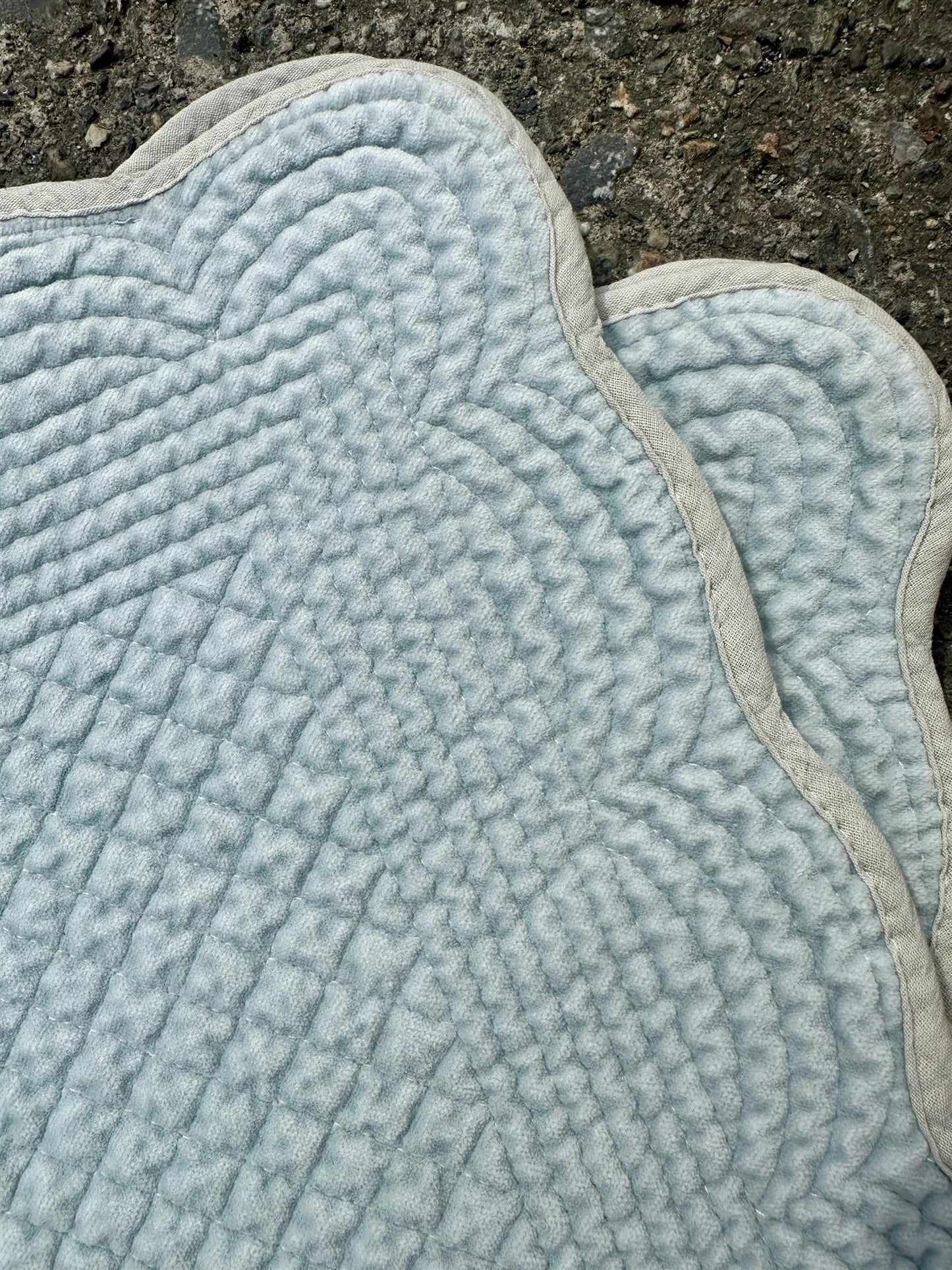 Spisebrikke velour Duckegg