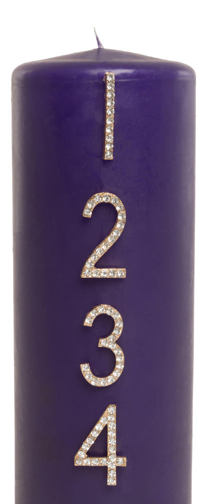 Adventstall diamant gull 1-2-3-4