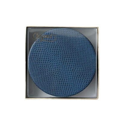 Coaster Snakeskin Navy Blue 8 stk