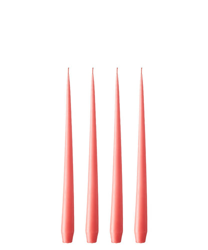 26 Coral Reef taper candles matte 32 cm
