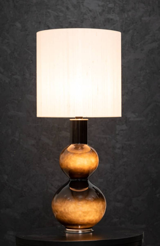 Augusta bordlampe 90 cm Negra m/Seda Beige skjerm