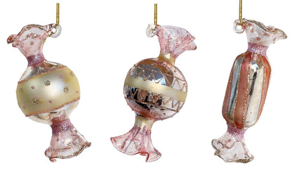 Christmas ornament candy pink 8 cm