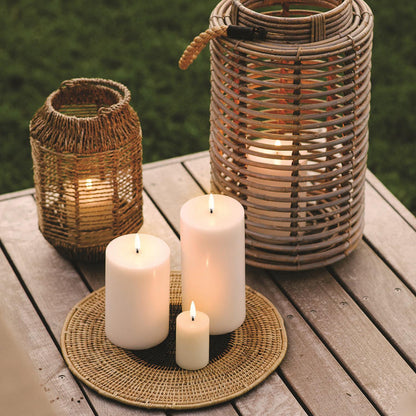 LED pillar candle Nordic White 7.8x15 cm