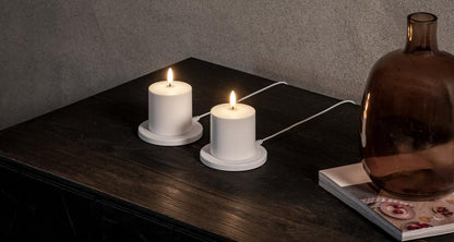 LED Rechargeable Pillar Candle white 6.8x6.8 cm