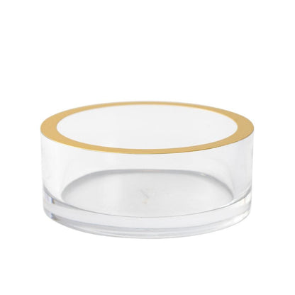Acrylic wine coaster clear gold