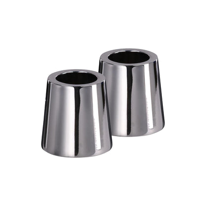 Candle holder mini chrome S/2