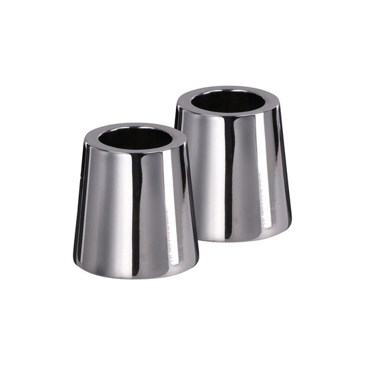 Candle holder mini chrome S/2