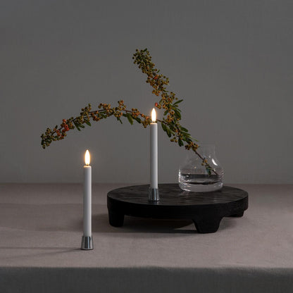 Candle holder mini chrome S/2