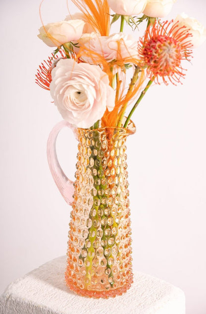 Hobnail karaffel 1L Sunrise