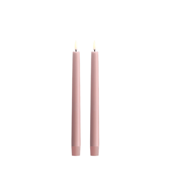 LED kronelys Rose Powder 2,3x25 cm