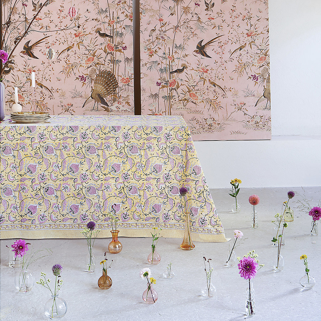 Tablecloth Pomegranate Yellow & Rose 170x270 cm