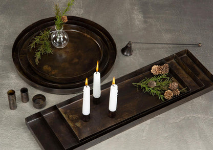 Tray Tulsa antique brown 30 cm