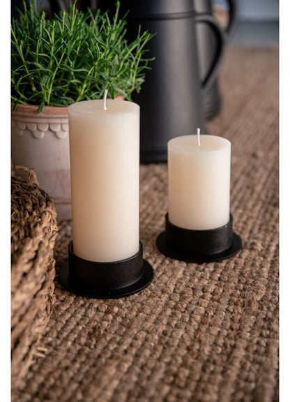 The square candlestick white 5 cm