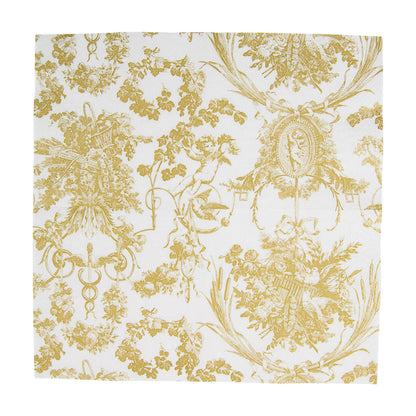 Serviett lunch romantic toile gold