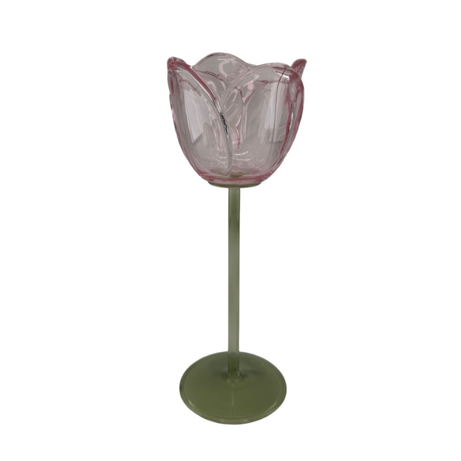 Telysholder Tulia rosa 22 cm