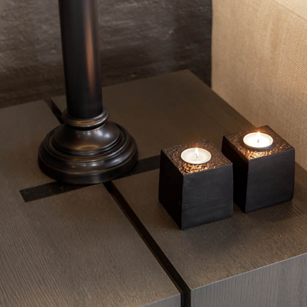Tealight holder antique bronze L