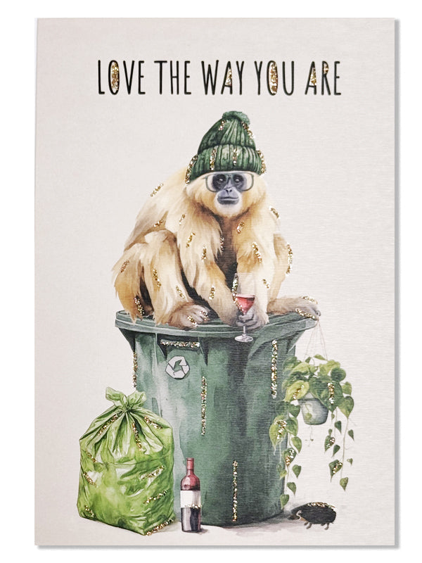 Glitterkort Love the way you are Garden waste