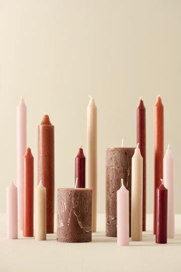 Taper candle red 3.8x23 cm