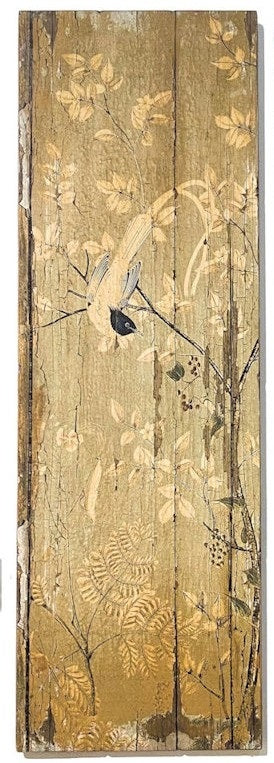 Bilde fugler gull 35x107 cm