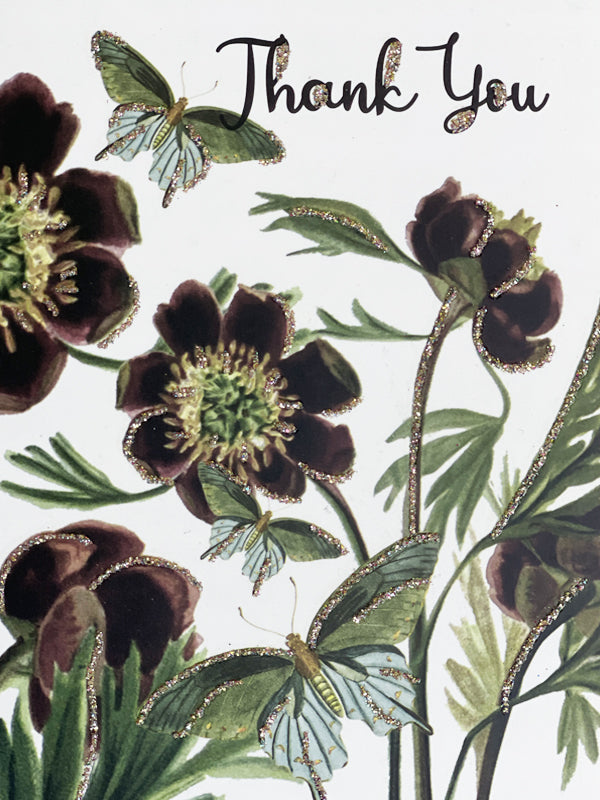 Glitterkort Thank you