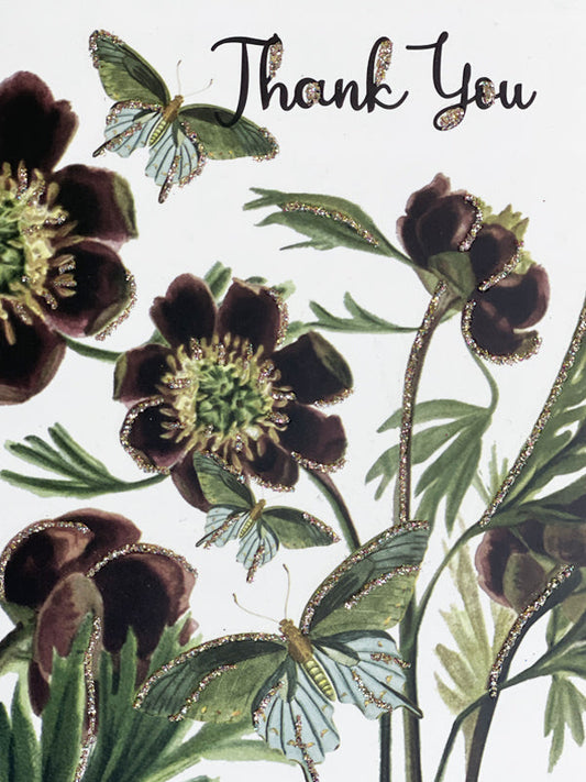 Glitterkort Thank you