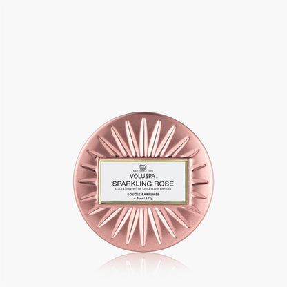 Sparkling Rose Mini Tin Candle 25 Timer